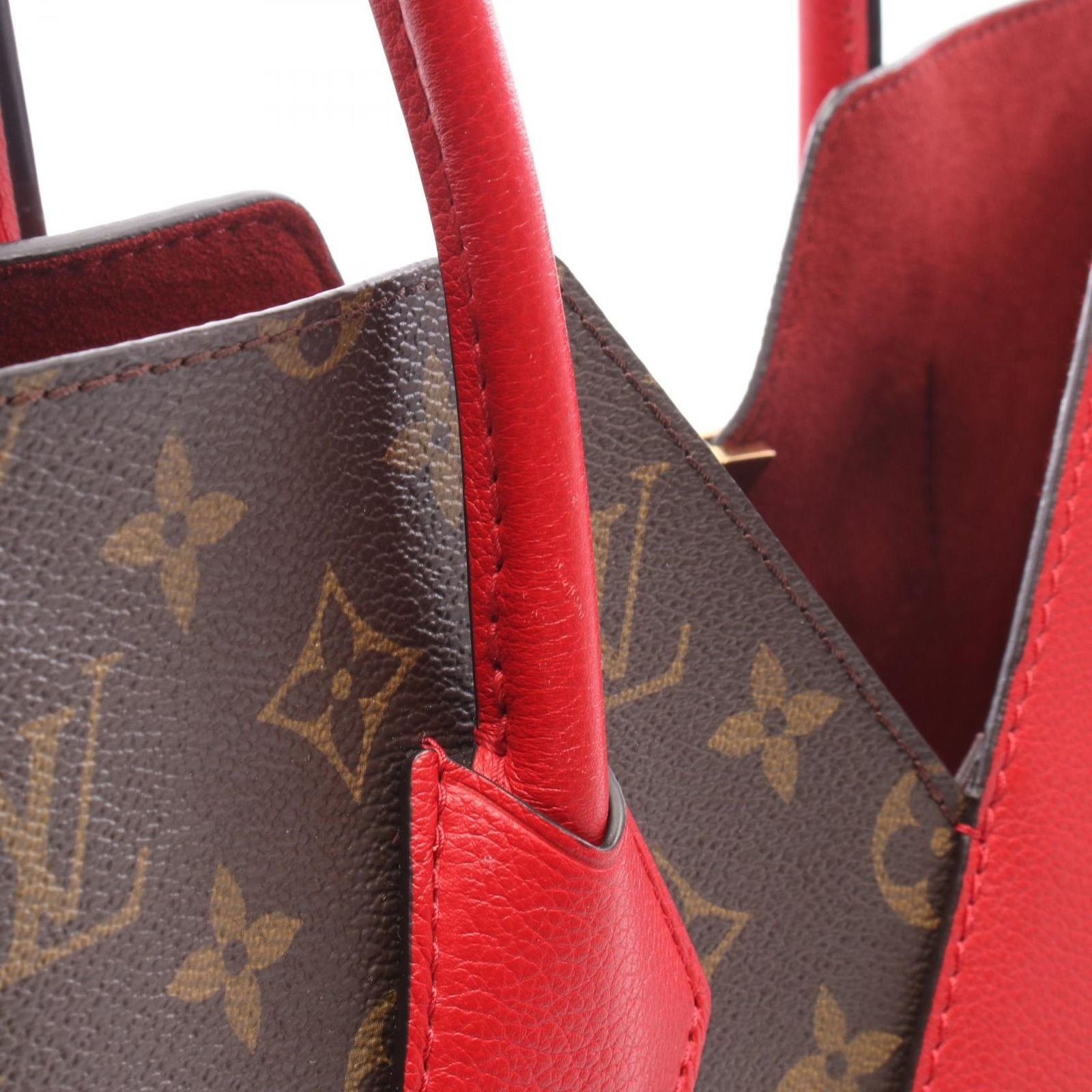 Louis Vuitton Tote Bag Kimono MM Cerise Canvas Leather — view 8