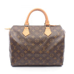 Louis Vuitton Speedy 30 Canvas Leather Handbag