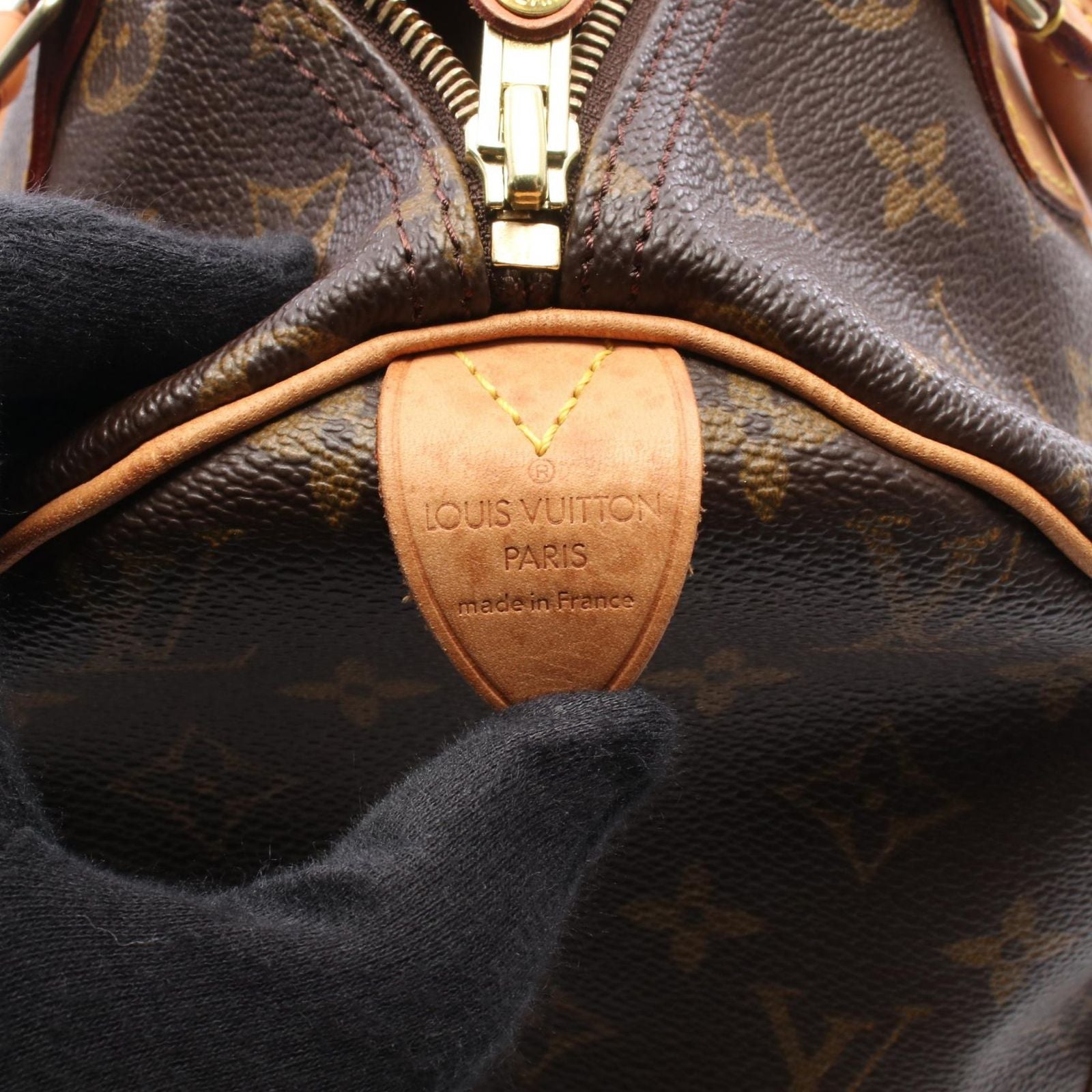 Louis Vuitton Speedy 30 Canvas Leather Handbag — view 4