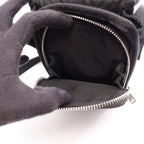 Celine Shoulder Bag Trekking Mobile Pouch Black White Canvas — view 4