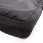 Prada Shoulder Bag Black Nylon Saffiano Leather Triangle Logo — view 6