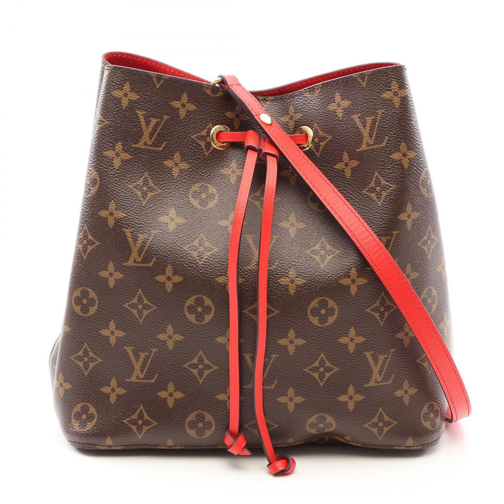 Louis Vuitton Shoulder Bag Neo Noe Coquelicot Canvas Leather