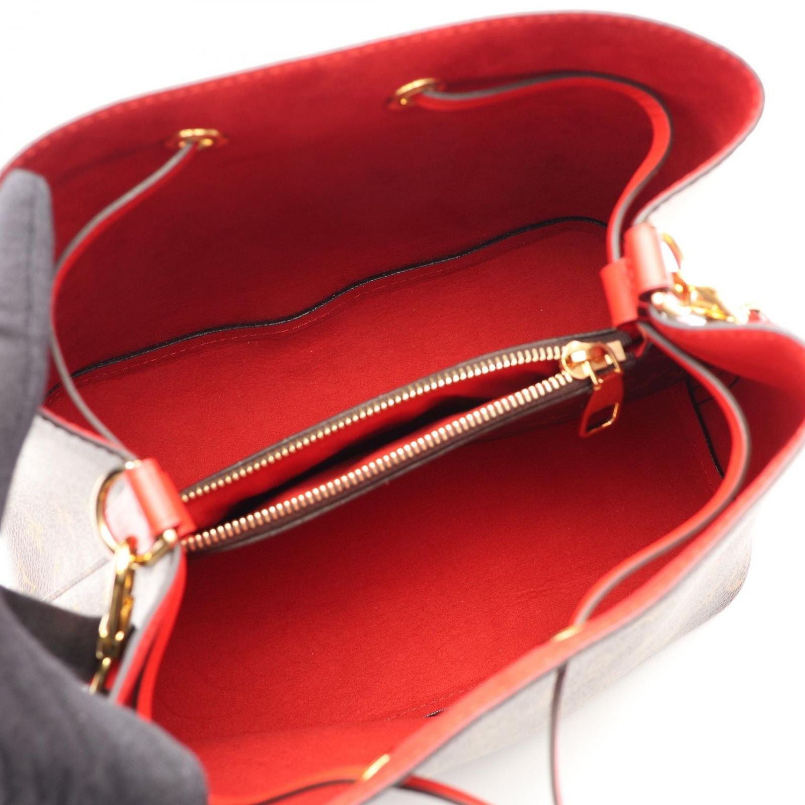 Louis Vuitton Shoulder Bag Neo Noe Coquelicot Canvas Leather — view 3