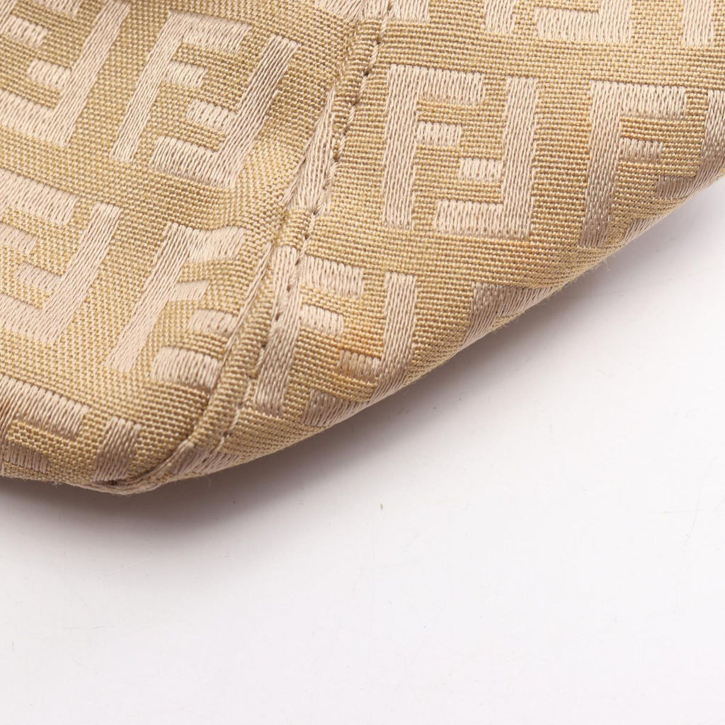 Fendi Shoulder Bag Mamma Bucket Zucchino Beige Canvas Leather — view 8