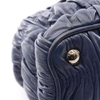 Prada Nappa Gaufre 2-Way Navy Leather Shoulder Handbag — view 6