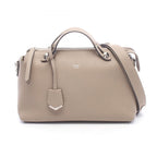 Fendi by the Way Medium 2-Way Gray Leather Handbag