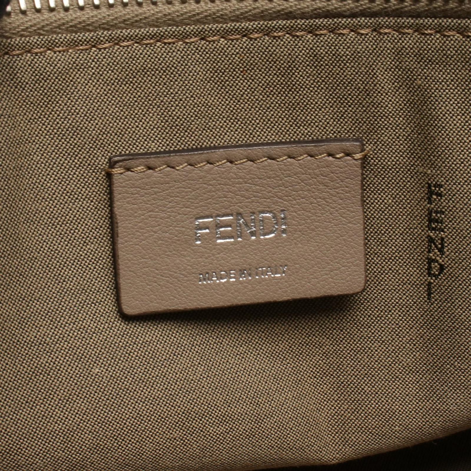 Fendi by the Way Medium 2-Way Gray Leather Handbag — view 4