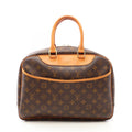 Louis Vuitton Deauville Bowling Vanity Monogram Canvas Leather Handbag
