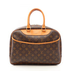 Louis Vuitton Deauville Bowling Vanity Monogram Canvas Leather Handbag