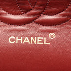 Chanel Shoulder Bag Quilted Double Flap Black Lambskin Chain — view 4