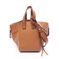 Loewe Handbag Hammock Bag Compact 2-Way Brown Leather