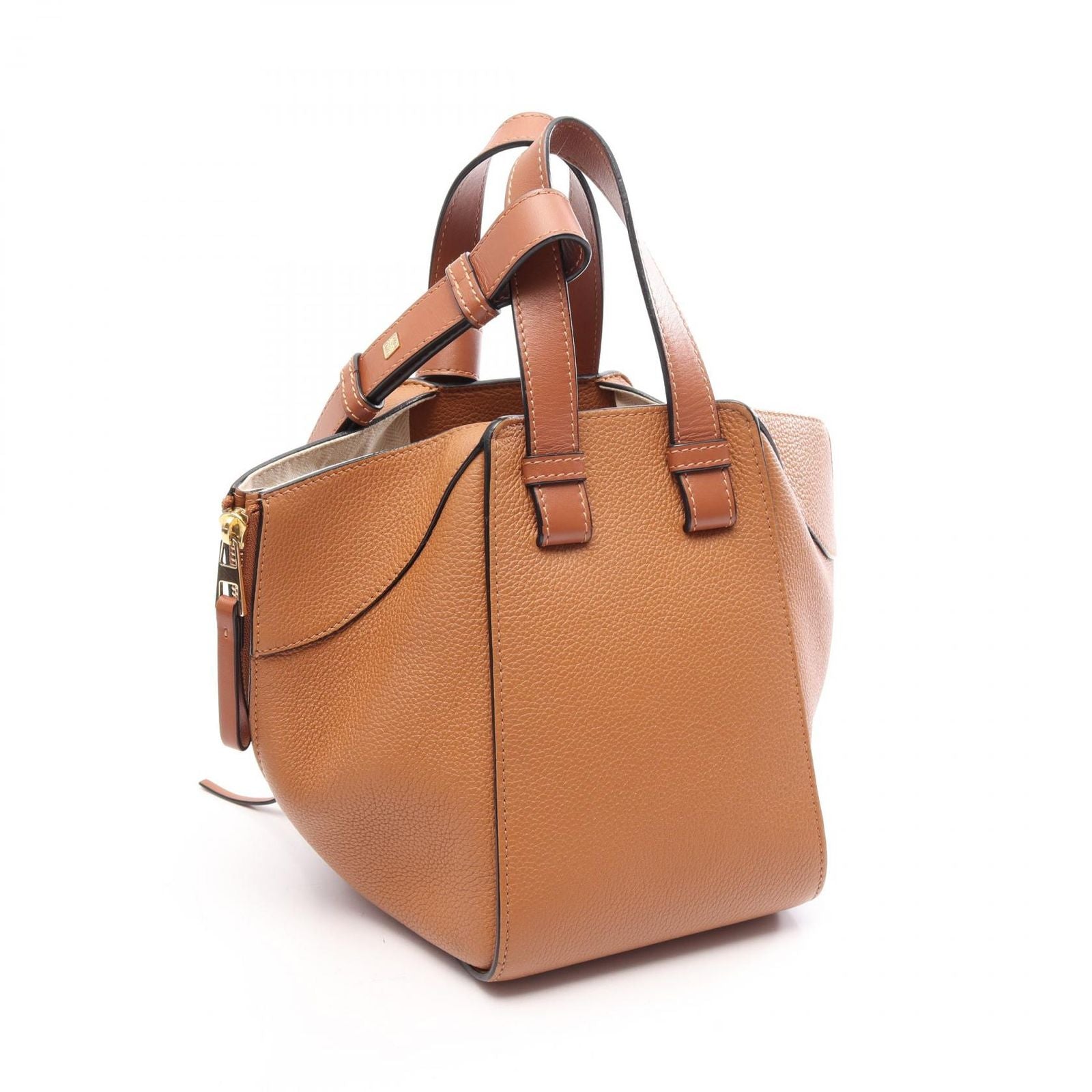 Loewe Handbag Hammock Bag Compact 2-Way Brown Leather — view 2