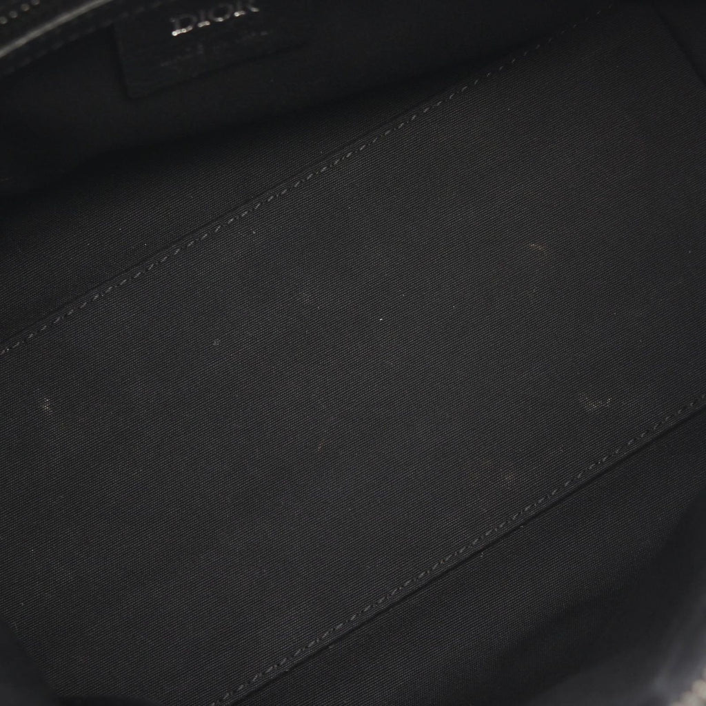 Dior Handbag Weekender 25 Maxi Oblique 2-Way Ivory Navy Black Canvas Leather — view 5