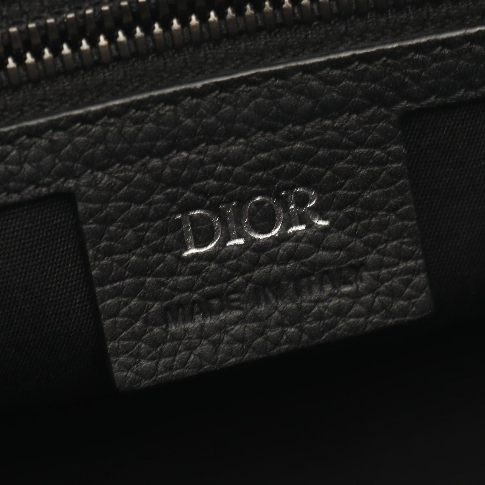 Dior Handbag Weekender 25 Maxi Oblique 2-Way Ivory Navy Black Canvas Leather — view 4