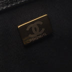 Chanel Shoulder Bag Boy Chez Blanc Stitch Black Caviar Leather Boy Chain — view 5