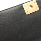Chanel Shoulder Bag Boy Chez Blanc Stitch Black Caviar Leather Boy Chain — view 6