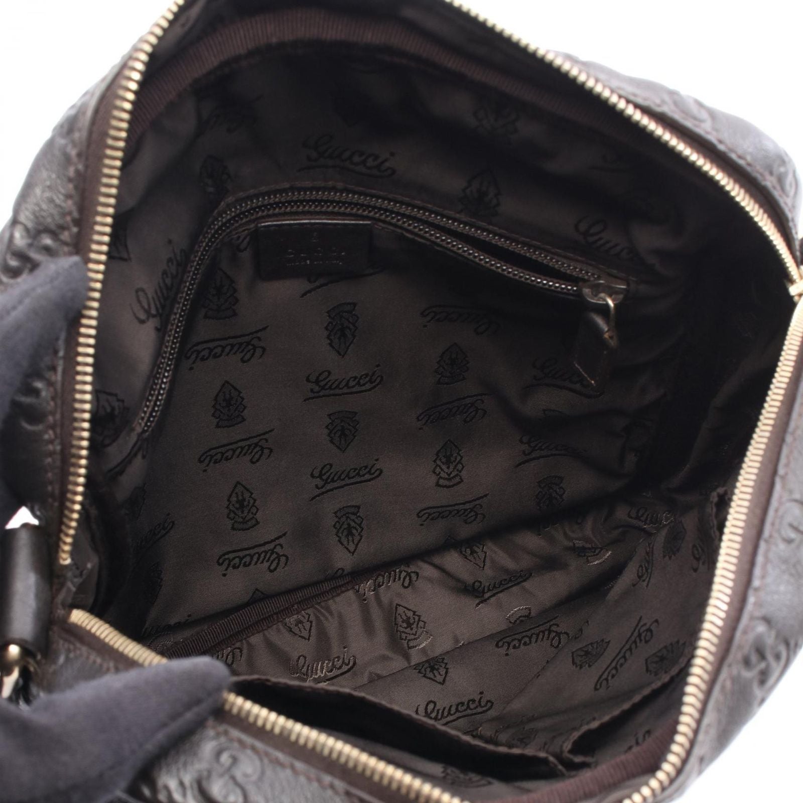 Gucci Shoulder Bag Guccissima Dark Brown Leather Guccissima — view 3