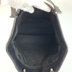 Gucci Black Silver GG Canvas Leather Tote Shoulder Bag — view 8