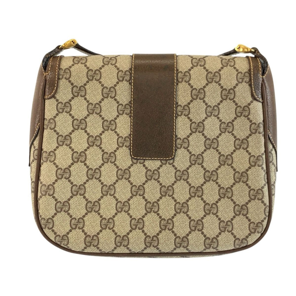 Gucci Vintage Beige Brown GG Supreme Canvas 001 115 Shoulder Bag Pochette — view 2