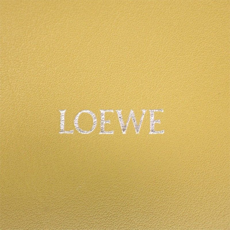 Loewe Flamenco Clutch Mini 2-Way Shoulder Bag Nappacalfskin Yellow Silver — view 8