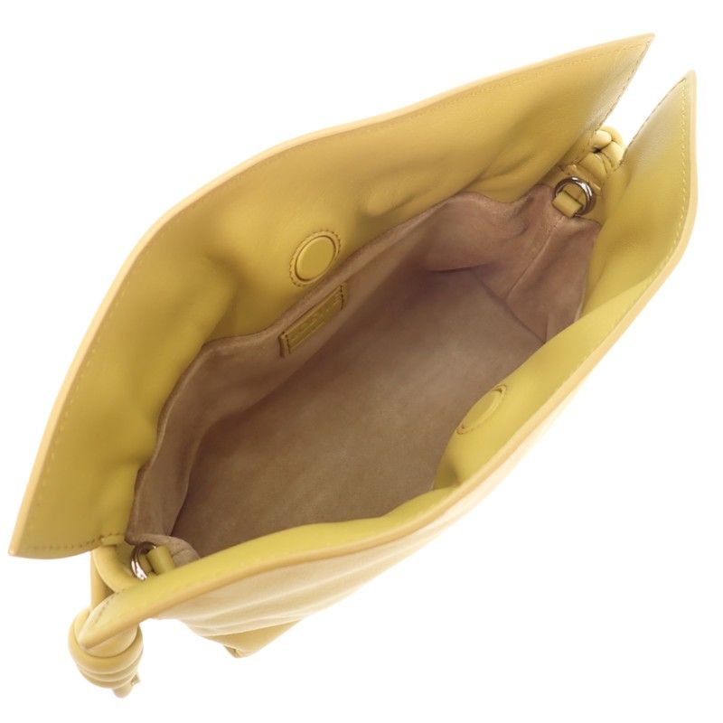 Loewe Flamenco Clutch Mini 2-Way Shoulder Bag Nappacalfskin Yellow Silver — view 7