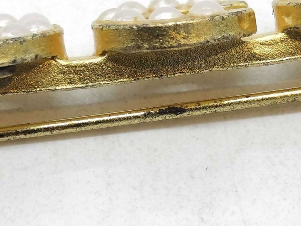 Chanel Brooch Coco Pearl Gold Metal — view 7