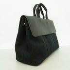 Hermes Tote Bag Valparaiso MM Toileche Blanc Black Silver — view 2