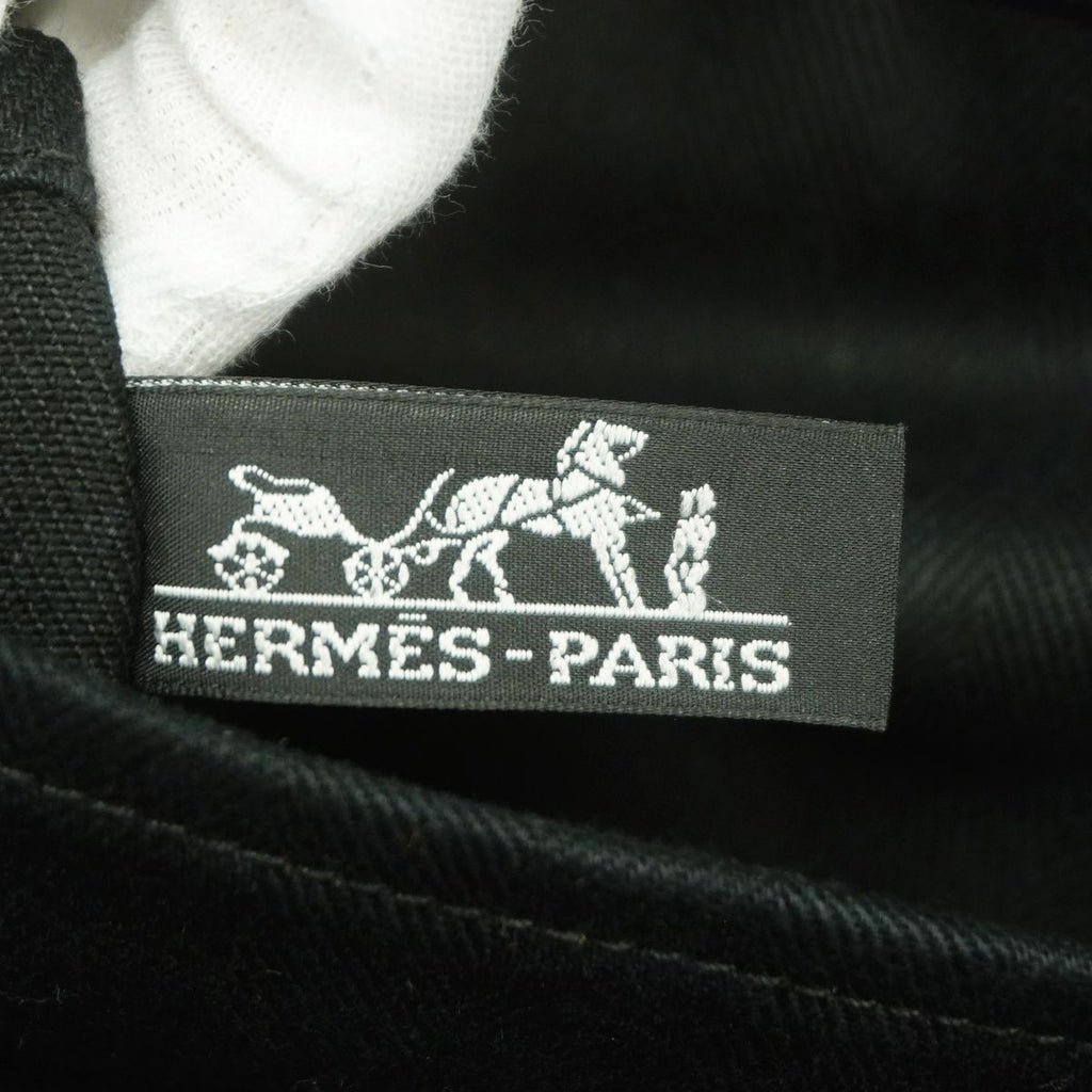 Hermes Tote Bag Valparaiso MM Toileche Blanc Black Silver — view 5