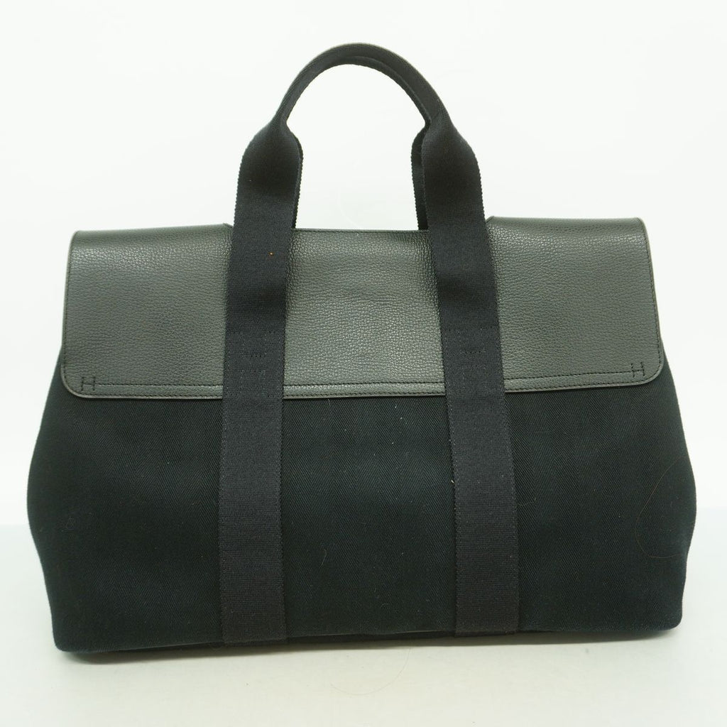 Hermes Tote Bag Valparaiso MM Toileche Blanc Black Silver — view 7