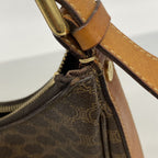 Celine Shoulder Bag Macadam Brown Gold — view 6