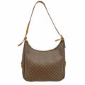 Celine Shoulder Bag Macadam Brown Gold