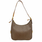 Celine Shoulder Bag Macadam Brown Gold