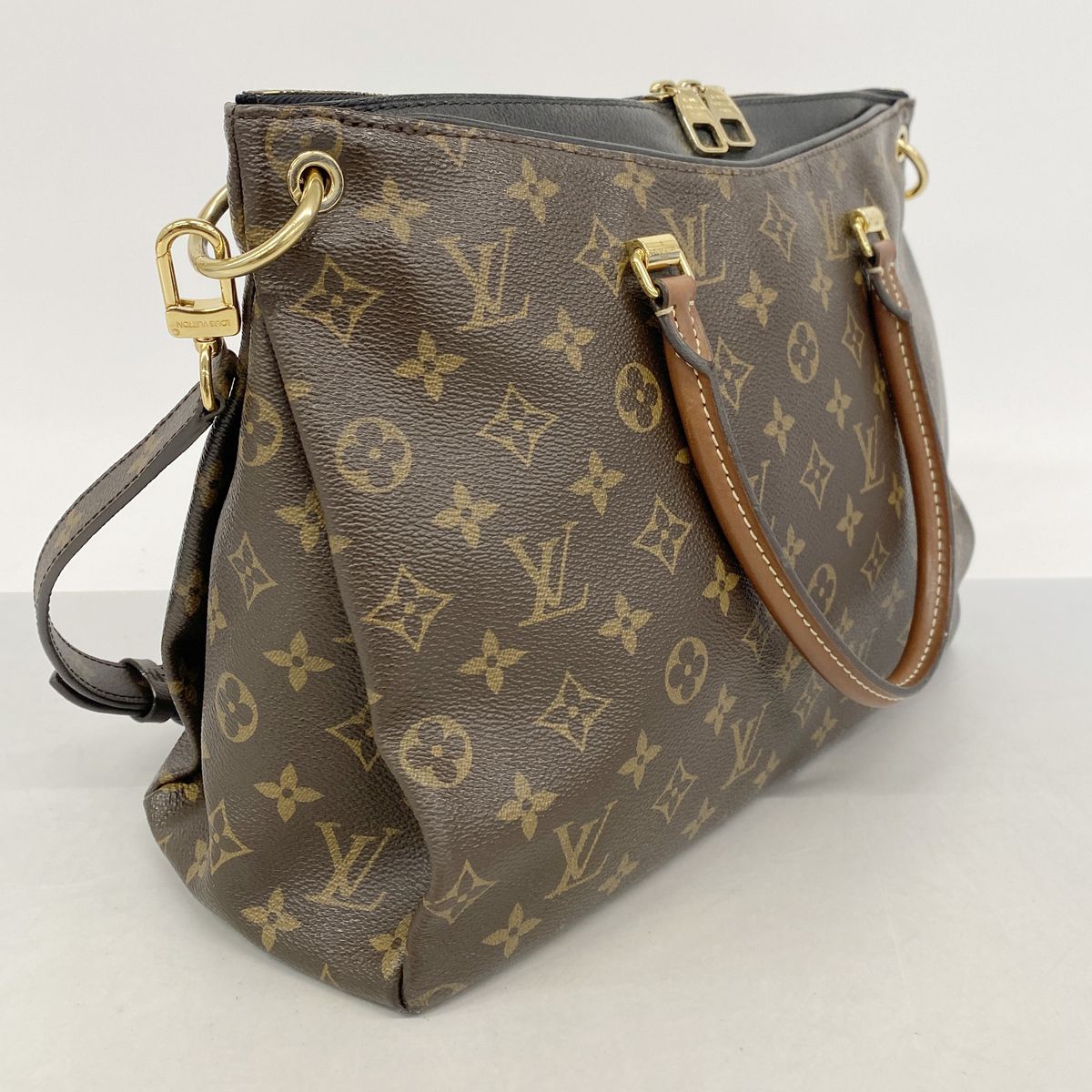 Louis Vuitton Monogram Pallas MM Brown 2-Way Bag — view 2