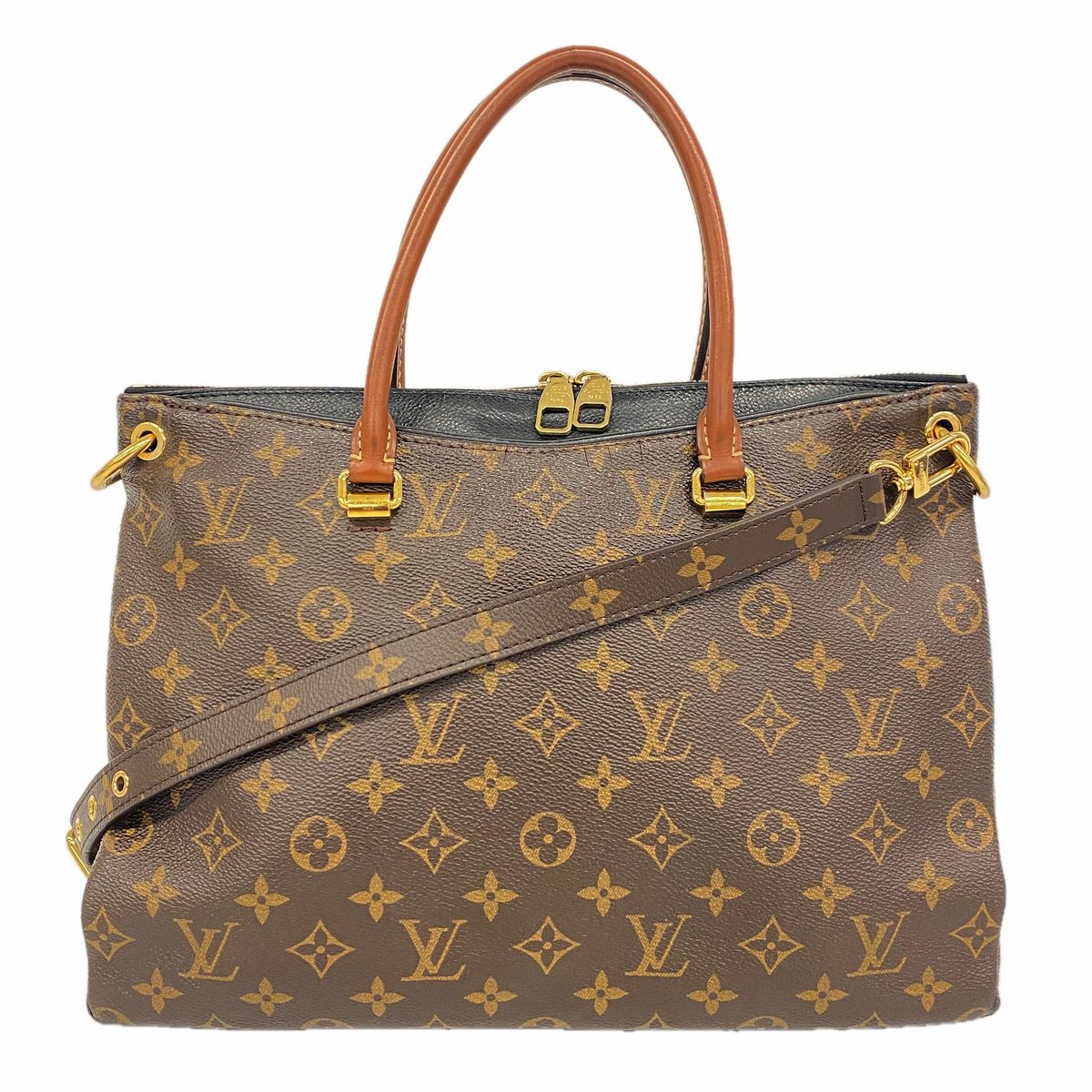 Louis Vuitton Monogram Pallas MM Brown 2-Way Bag