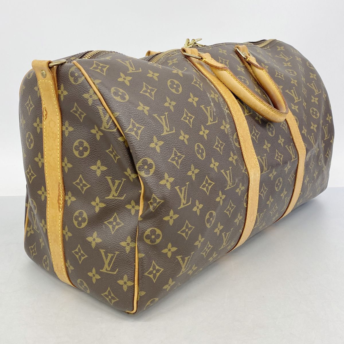 Louis Vuitton Boston Bag Monogram Keepall Bandouliere 50 Brown — view 2