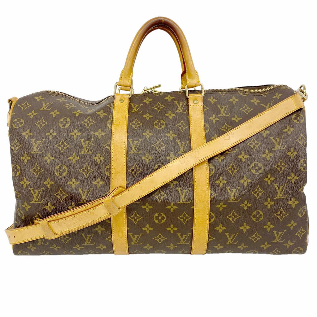 Louis Vuitton Boston Bag Monogram Keepall Bandouliere 50 Brown