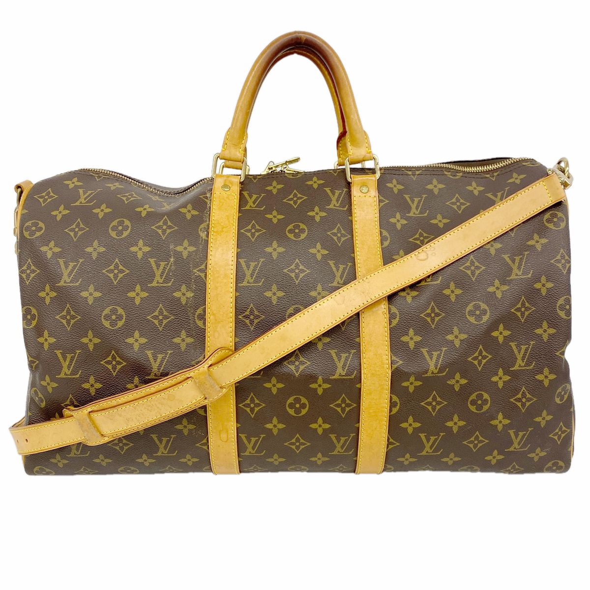 Louis Vuitton Boston Bag Monogram Keepall Bandouliere 50 Brown