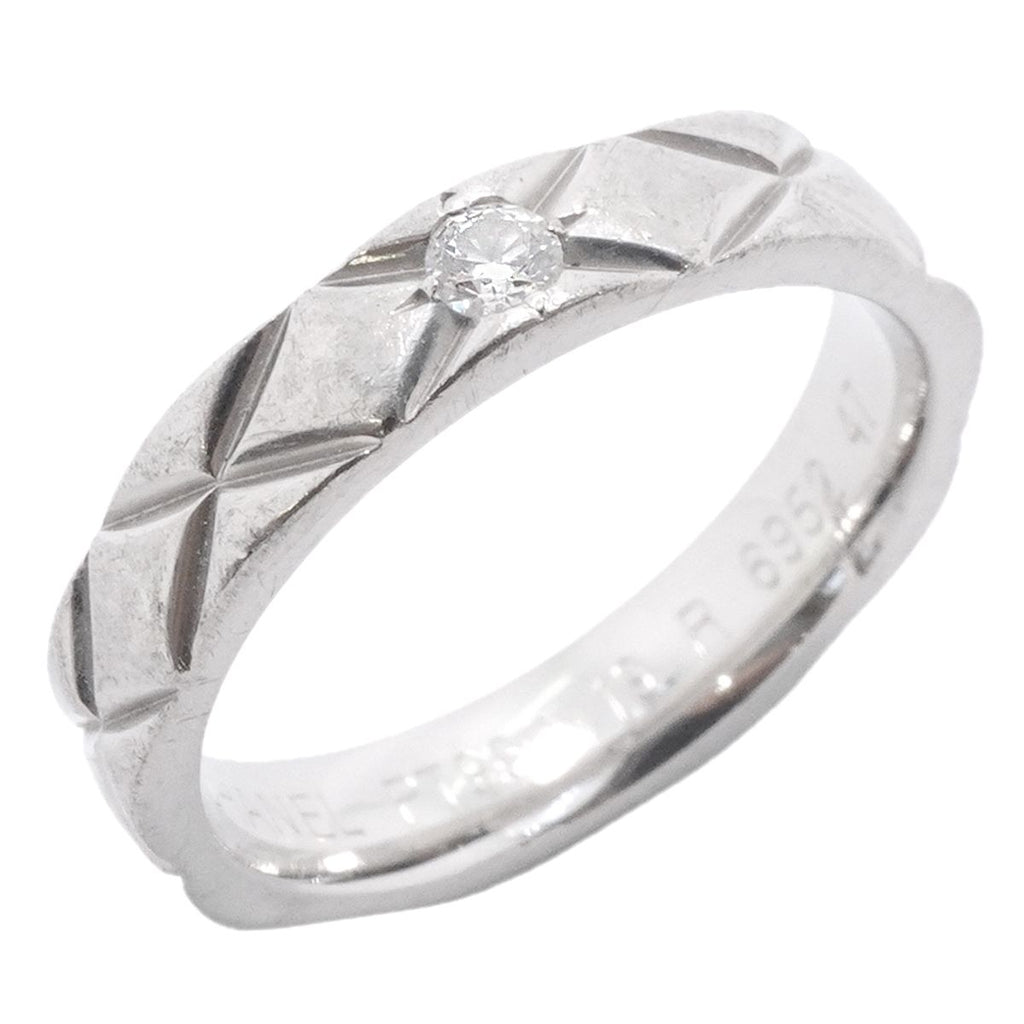 Chanel Ring Quilted Platinum Diamond