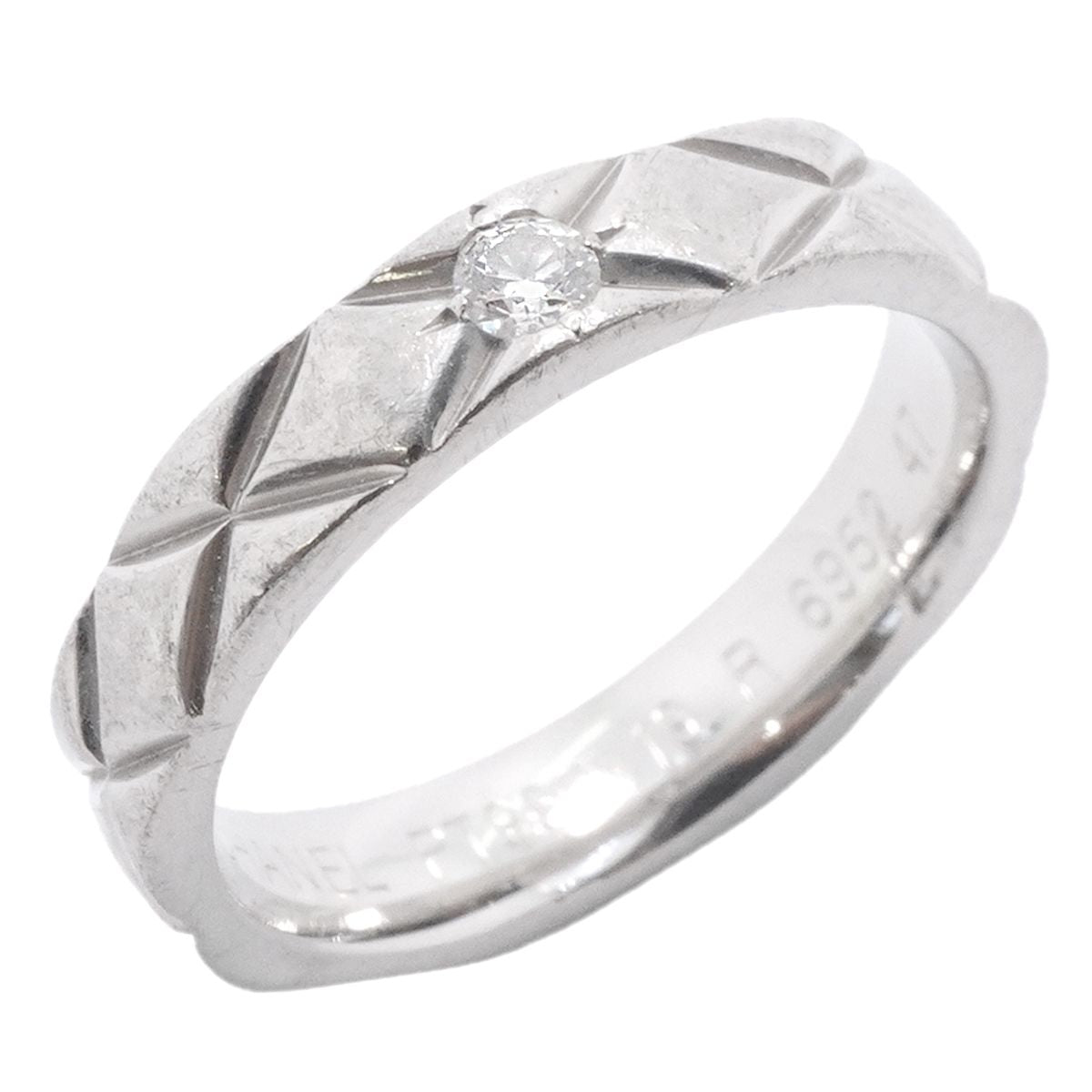 Chanel Ring Quilted Platinum Diamond