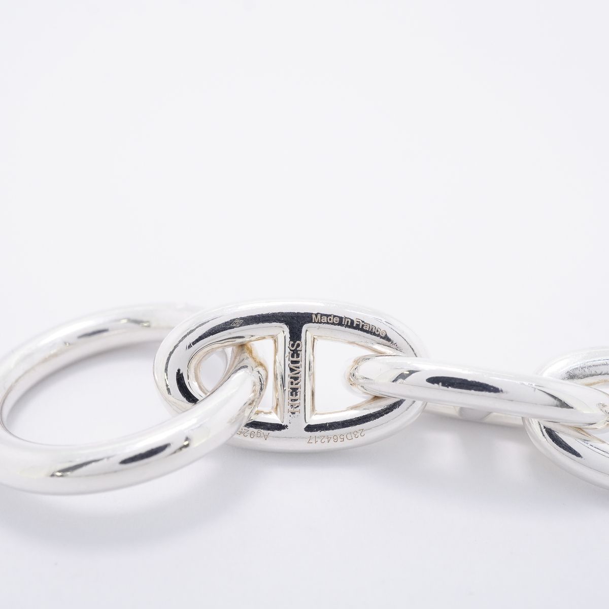 Hermes Bre T Chaine D'ancre GM Silver Bracelet — view 7
