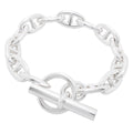Hermes Bre T Chaine D'ancre GM Silver Bracelet