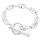 Hermes Bre T Chaine D'ancre GM Silver Bracelet