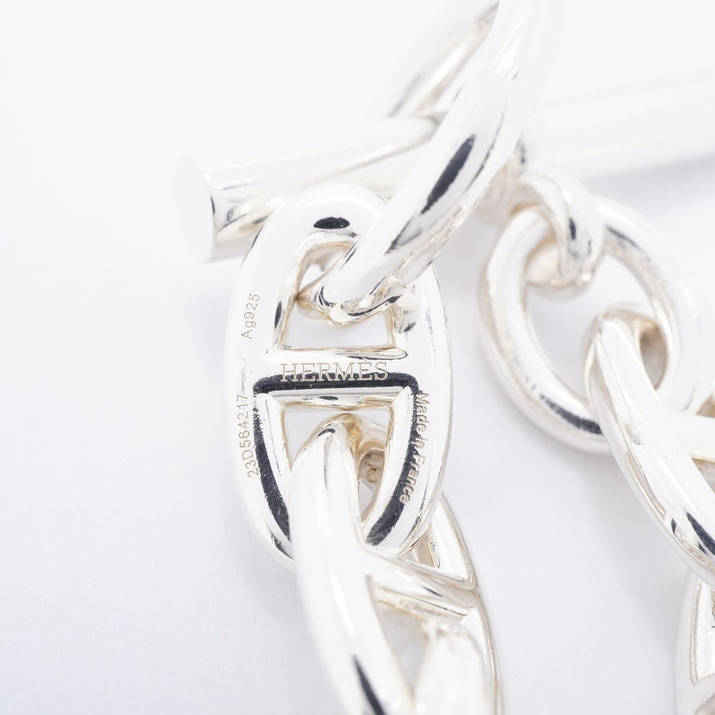 Hermes Bre T Chaine D'ancre GM Silver Bracelet — view 5