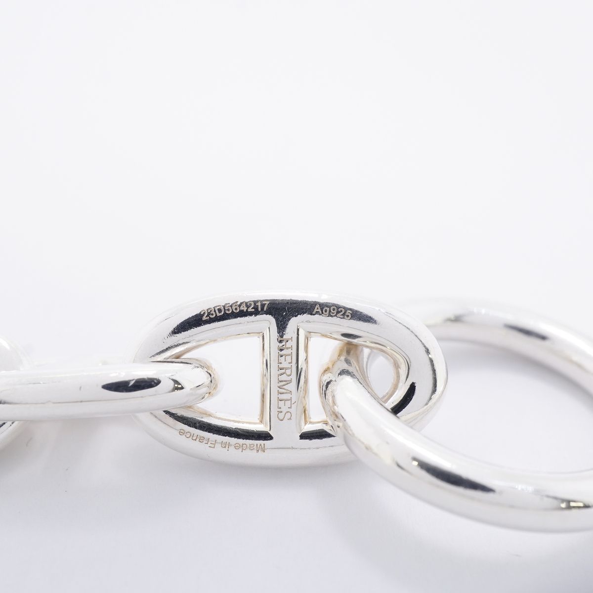 Hermes Bre T Chaine D'ancre GM Silver Bracelet — view 6