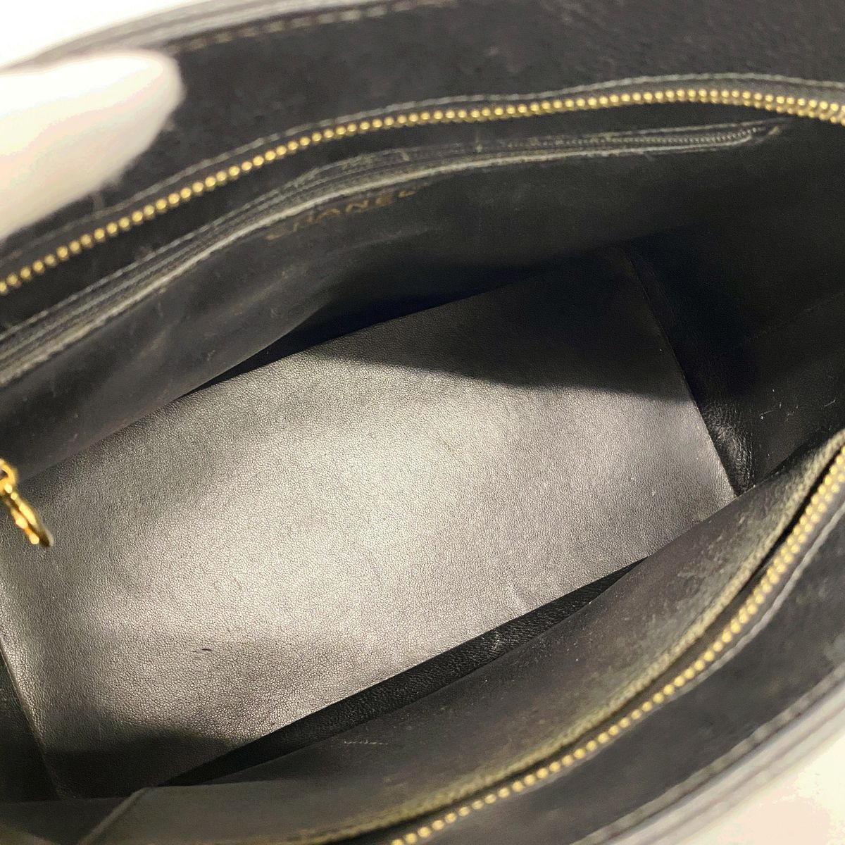 Chanel Tote Bag Reissue Caviar Leather Black Gold — view 4