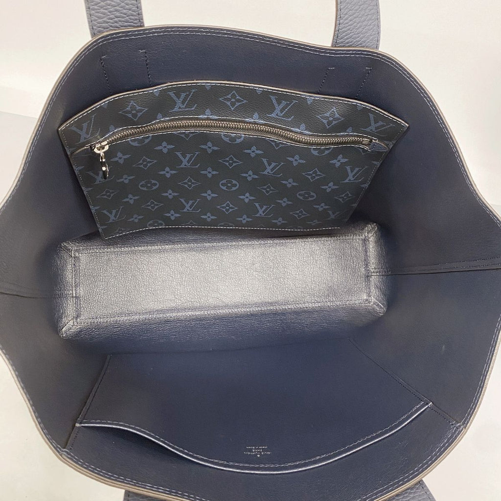 Louis Vuitton Tote Bag Taurillon Cabas Voyage NV Navy — view 4