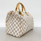 Louis Vuitton Damier Azur Speedy 30 White Handbag — view 2