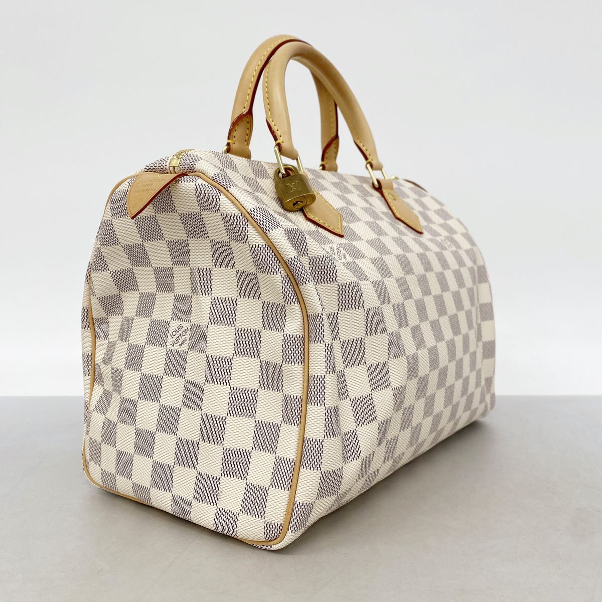 Louis Vuitton Damier Azur Speedy 30 White Handbag — view 2