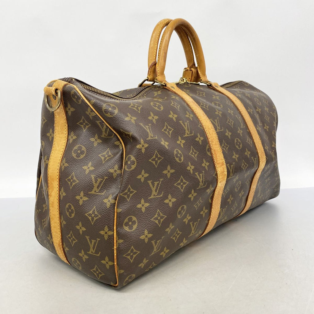 Louis Vuitton Boston Bag Monogram Keepall Bandouliere 50 Brown — view 2
