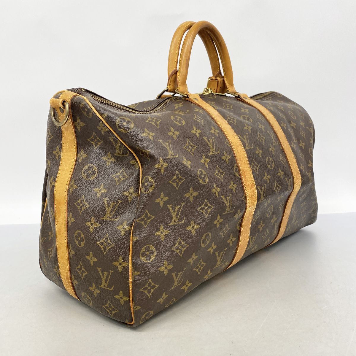 Louis Vuitton Boston Bag Monogram Keepall Bandouliere 50 Brown — view 2